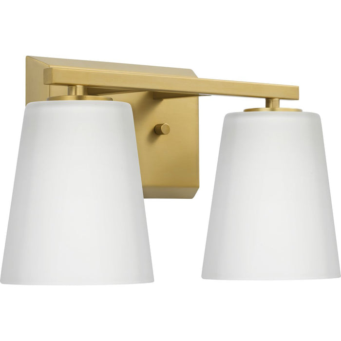 Progress Lighting Vertex Collection Two-Light Bath And Vanity Fixture Brushed Gold (P300462-191)