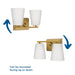 Progress Lighting Vertex Collection Two-Light Bath And Vanity Fixture Brushed Gold (P300462-191)