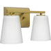 Progress Lighting Vertex Collection Two-Light Bath And Vanity Fixture Brushed Gold (P300462-191)