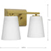 Progress Lighting Vertex Collection Two-Light Bath And Vanity Fixture Brushed Gold (P300462-191)