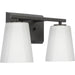 Progress Lighting Vertex Collection Two-Light Bath And Vanity Fixture Matte Black (P300462-31M)