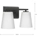 Progress Lighting Vertex Collection Two-Light Bath And Vanity Fixture Matte Black (P300462-31M)