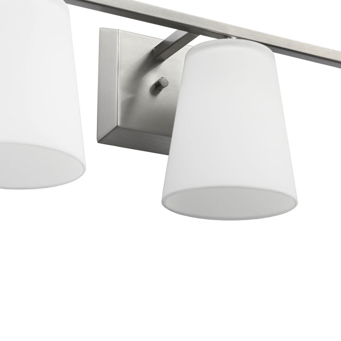 Progress Lighting Vertex Collection Three-Light Bath And Vanity Fixture Brushed Nickel (P300463-009)