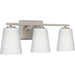 Progress Lighting Vertex Collection Three-Light Bath And Vanity Fixture Brushed Nickel (P300463-009)