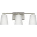 Progress Lighting Vertex Collection Three-Light Bath And Vanity Fixture Brushed Nickel (P300463-009)