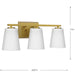 Progress Lighting Vertex Collection Three-Light Bath And Vanity Fixture Brushed Gold (P300463-191)