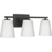 Progress Lighting Vertex Collection Three-Light Bath And Vanity Fixture Matte Black (P300463-31M)