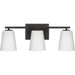 Progress Lighting Vertex Collection Three-Light Bath And Vanity Fixture Matte Black (P300463-31M)