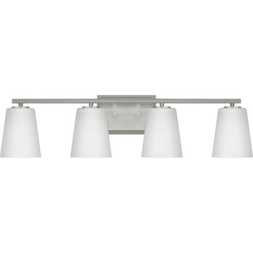 Progress Lighting Vertex Collection Four-Light Bath And Vanity Fixture Brushed Nickel (P300464-009)