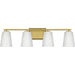 Progress Lighting Vertex Collection Four-Light Bath And Vanity Fixture Brushed Gold (P300464-191)