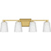 Progress Lighting Vertex Collection Four-Light Bath And Vanity Fixture Brushed Gold (P300464-191)