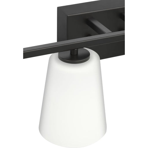 Progress Lighting Vertex Collection Four-Light Bath And Vanity Fixture Matte Black (P300464-31M)