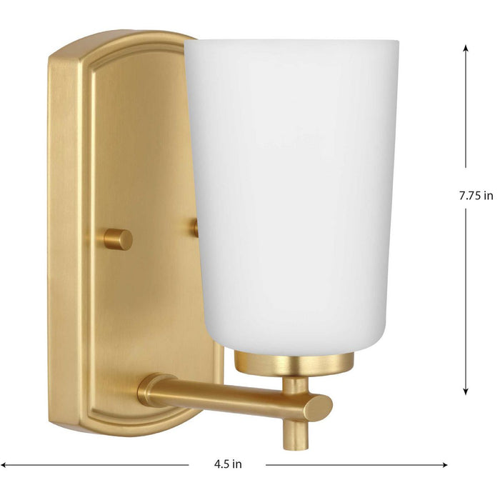 Progress Lighting Adley Collection One-Light Bath And Vanity Fixture Satin Brass (P300465-012)