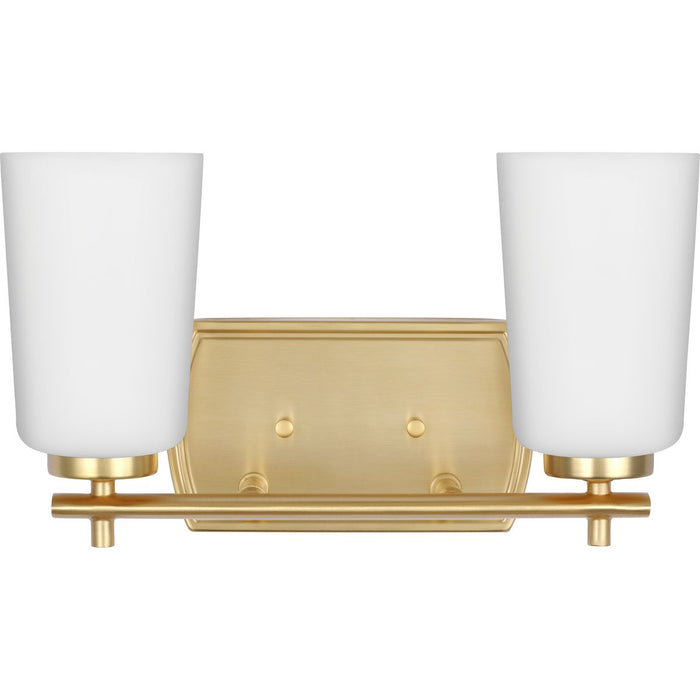 Progress Lighting Adley Collection Two-Light Bath And Vanity Fixture Satin Brass (P300466-012)