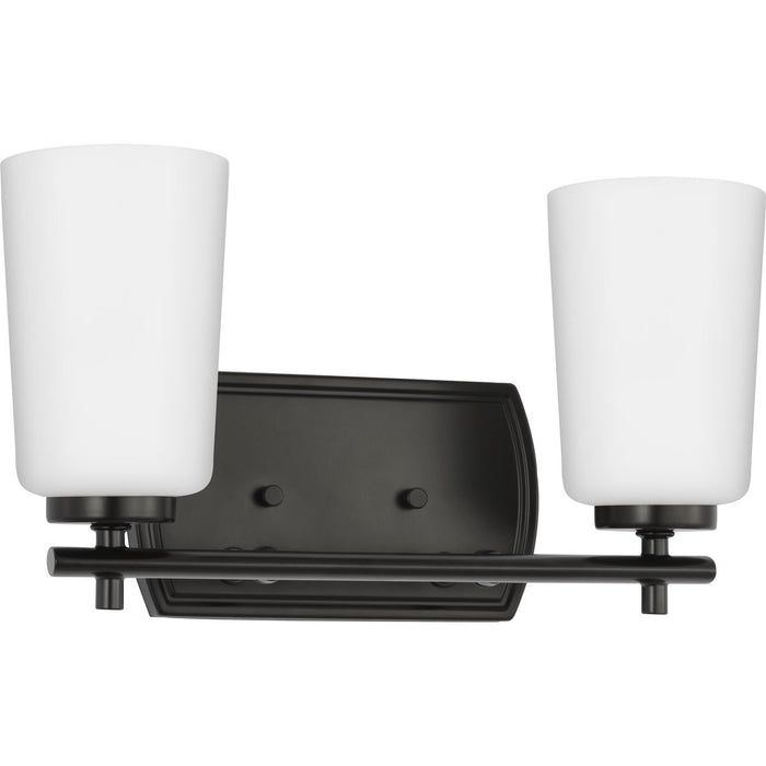 Progress Lighting Adley Collection Two-Light Bath And Vanity Fixture Matte Black (P300466-31M)