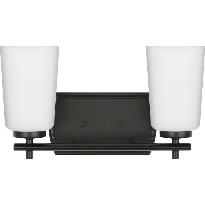 Progress Lighting Adley Collection Two-Light Bath And Vanity Fixture Matte Black (P300466-31M)