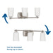 Progress Lighting Adley Collection Three-Light Bath And Vanity Fixture Brushed Nickel (P300467-009)