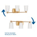 Progress Lighting Adley Collection Three-Light Bath And Vanity Fixture Satin Brass (P300467-012)