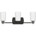 Progress Lighting Adley Collection Three-Light Bath And Vanity Fixture Matte Black (P300467-31M)