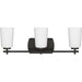 Progress Lighting Adley Collection Three-Light Bath And Vanity Fixture Matte Black (P300467-31M)