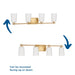 Progress Lighting Adley Collection Four-Light Bath And Vanity Fixture Satin Brass (P300468-012)