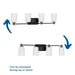 Progress Lighting Adley Collection Four-Light Bath And Vanity Fixture Matte Black (P300468-31M)