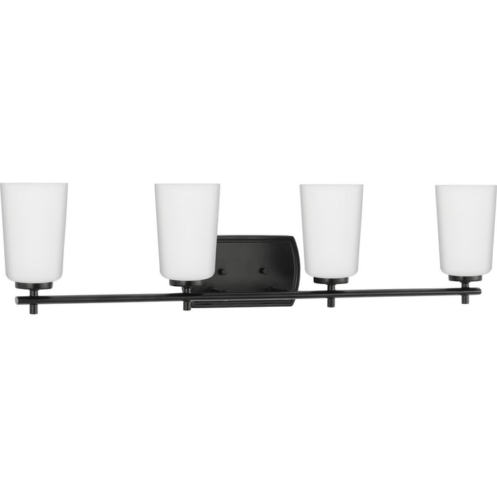 Progress Lighting Adley Collection Four-Light Bath And Vanity Fixture Matte Black (P300468-31M)