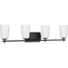 Progress Lighting Adley Collection Four-Light Bath And Vanity Fixture Matte Black (P300468-31M)