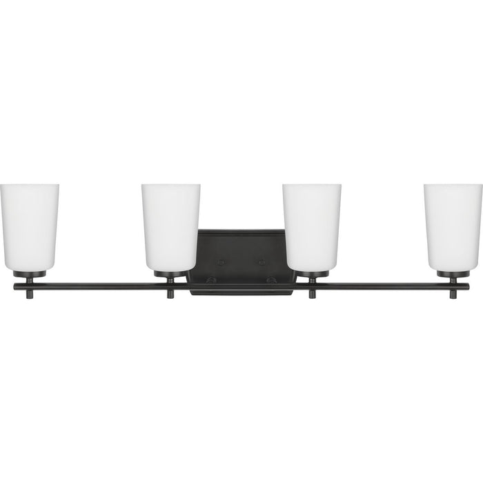 Progress Lighting Adley Collection Four-Light Bath And Vanity Fixture Matte Black (P300468-31M)