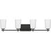 Progress Lighting Adley Collection Four-Light Bath And Vanity Fixture Matte Black (P300468-31M)