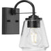 Progress Lighting Martenne Collection One-Light Bath And Vanity Fixture Matte Black (P300472-31M)