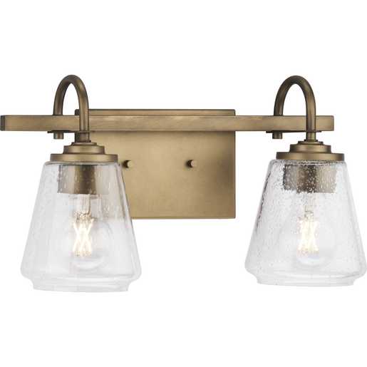 Progress Lighting Martenne Collection Two-Light Bath And Vanity Fixture Aged Bronze (P300473-196)