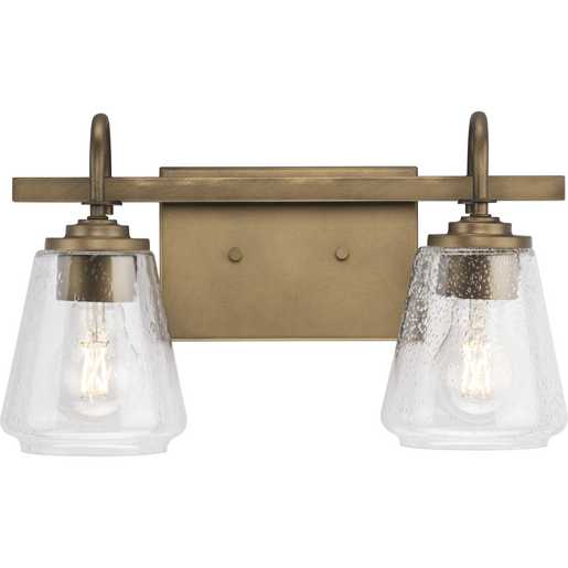 Progress Lighting Martenne Collection Two-Light Bath And Vanity Fixture Aged Bronze (P300473-196)