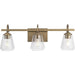 Progress Lighting Martenne Collection Three-Light Bath And Vanity Fixture Aged Bronze (P300474-196)