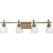 Progress Lighting Martenne Collection Four-Light Bath And Vanity Fixture Aged Bronze (P300475-196)