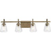 Progress Lighting Martenne Collection Four-Light Bath And Vanity Fixture Aged Bronze (P300475-196)