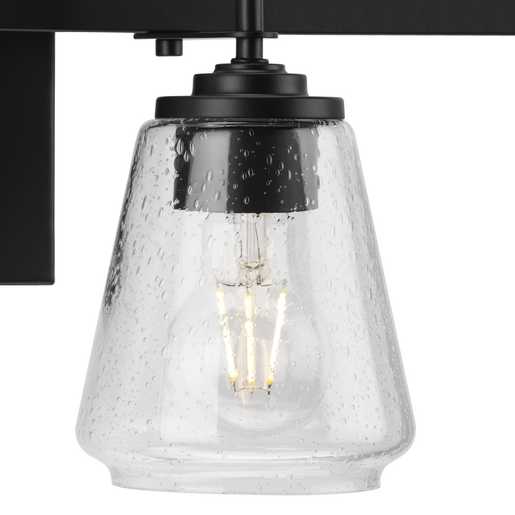 Progress Lighting Martenne Collection Four-Light Bath And Vanity Fixture Matte Black (P300475-31M)