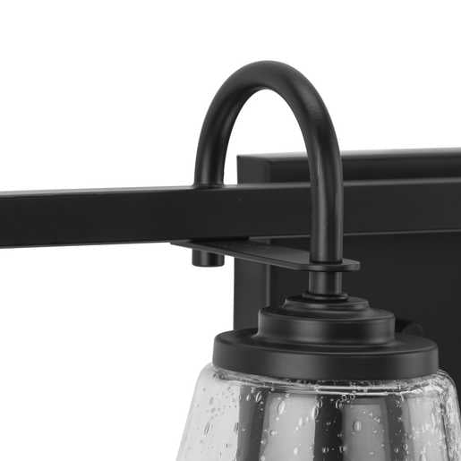 Progress Lighting Martenne Collection Four-Light Bath And Vanity Fixture Matte Black (P300475-31M)