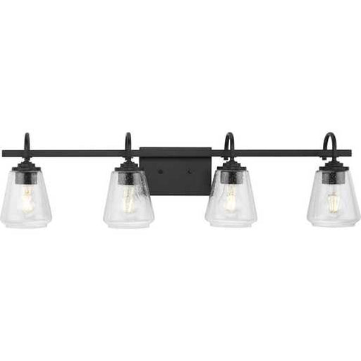 Progress Lighting Martenne Collection Four-Light Bath And Vanity Fixture Matte Black (P300475-31M)