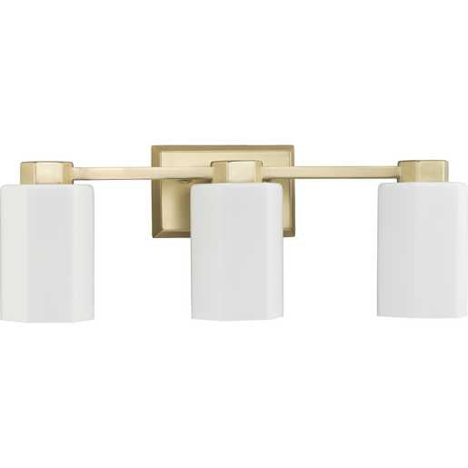 Progress Lighting Estrada Collection Three-Light Bath And Vanity Fixture Brushed Gold (P300478-191)