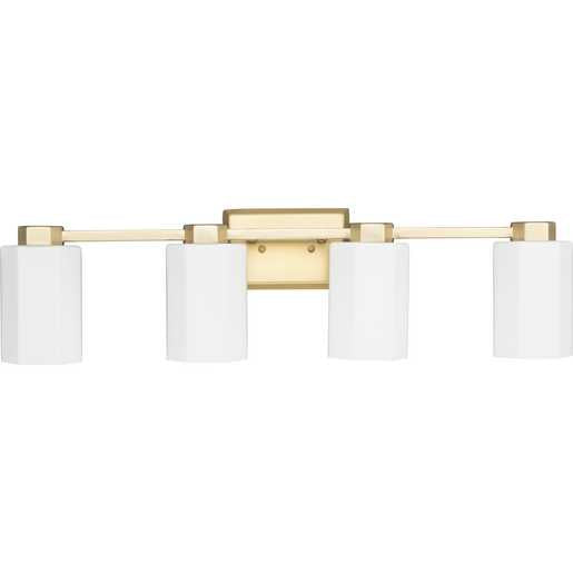 Progress Lighting Estrada Collection Four-Light Bath And Vanity Fixture Brushed Gold (P300479-191)