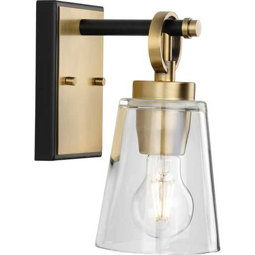 Progress Lighting Cassell Collection One-Light Bath And Vanity Fixture Vintage Brass (P300480-163)