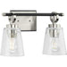 Progress Lighting Cassell Collection Two-Light Bath And Vanity Fixture Brushed Nickel (P300481-009)