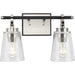 Progress Lighting Cassell Collection Two-Light Bath And Vanity Fixture Brushed Nickel (P300481-009)