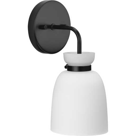 Progress Lighting Lexie Collection One-Light Bath And Vanity Fixture Matte Black (P300484-31M)