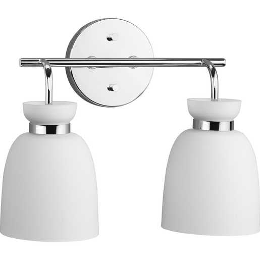 Progress Lighting Lexie Collection Two-Light Bath And Vanity Fixture Polished Chrome (P300485-015)