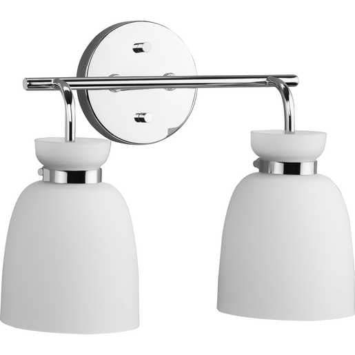 Progress Lighting Lexie Collection Two-Light Bath And Vanity Fixture Polished Chrome (P300485-015)