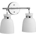 Progress Lighting Lexie Collection Two-Light Bath And Vanity Fixture Polished Chrome (P300485-015)