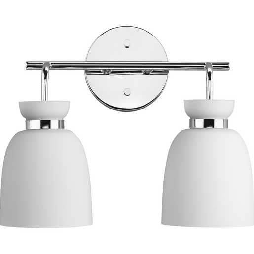 Progress Lighting Lexie Collection Two-Light Bath And Vanity Fixture Polished Chrome (P300485-015)