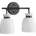 Progress Lighting Lexie Collection Two-Light Bath And Vanity Fixture Matte Black (P300485-31M)